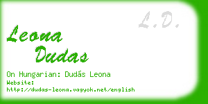 leona dudas business card